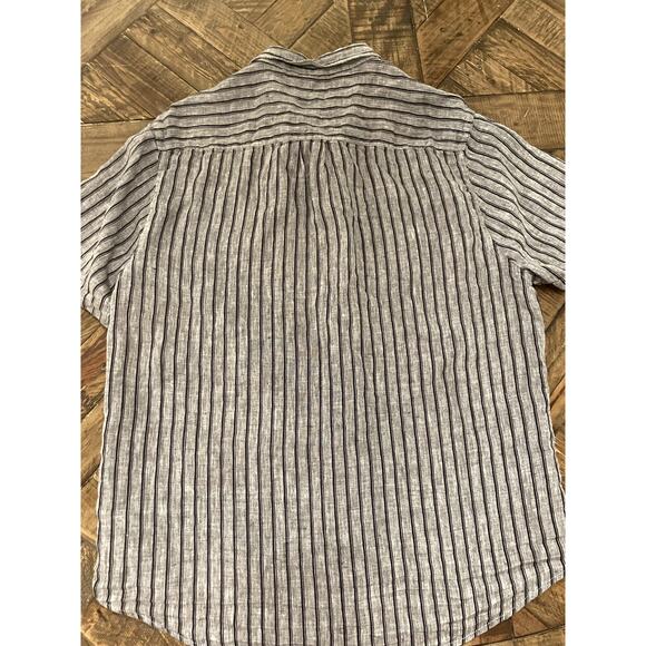 Madewell Gray Striped Casual Button Down Shirt - Picture 2 of 6
